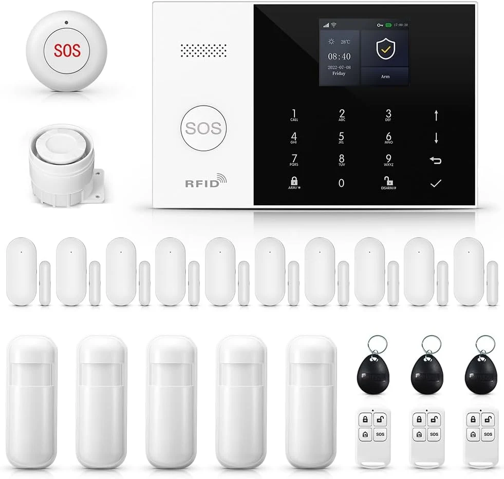 HUXGO HXA007 Alarma casa con Sirena WiFi + GSM 4G