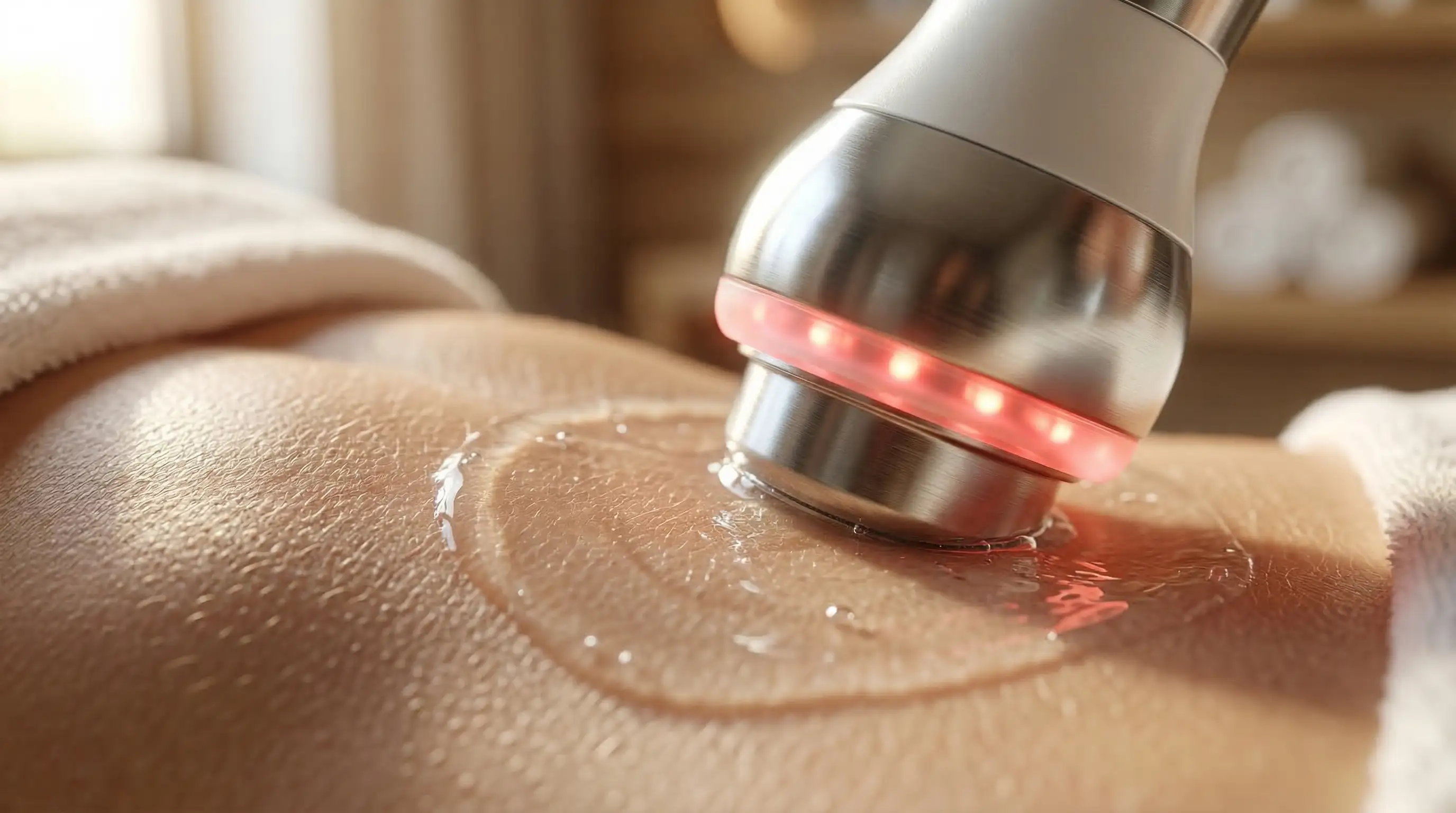Aplicación técnica de cavitador portátil con gel conductor