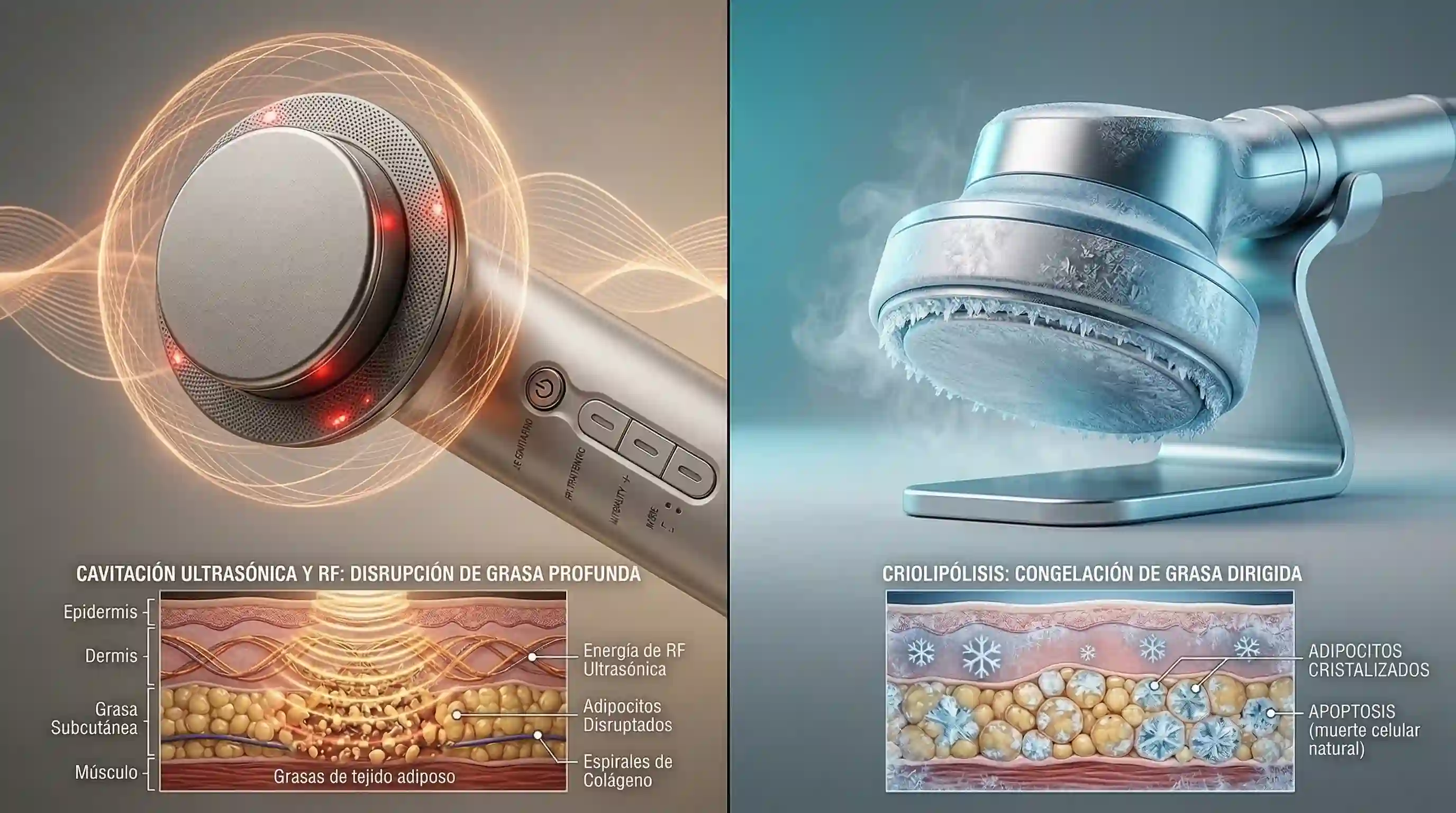 Criolipólisis portátil vs ultrasonido: comparativa de equipos en ML